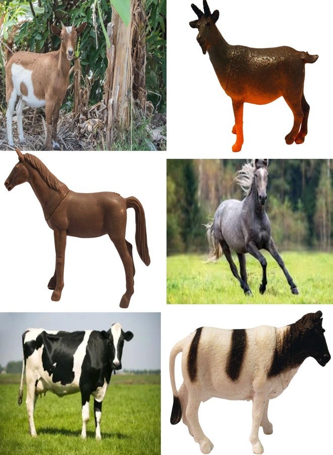 MALLEXO Realistic Farm Animal Toys for Kids 3+ | 8PCS Jungle & Forest Animals Toy for Boys and Girls Horse Sheep Cow Fox Janwar Toys Action Figure Set Birthday Gift for Children Decor | Education Item - Image 5